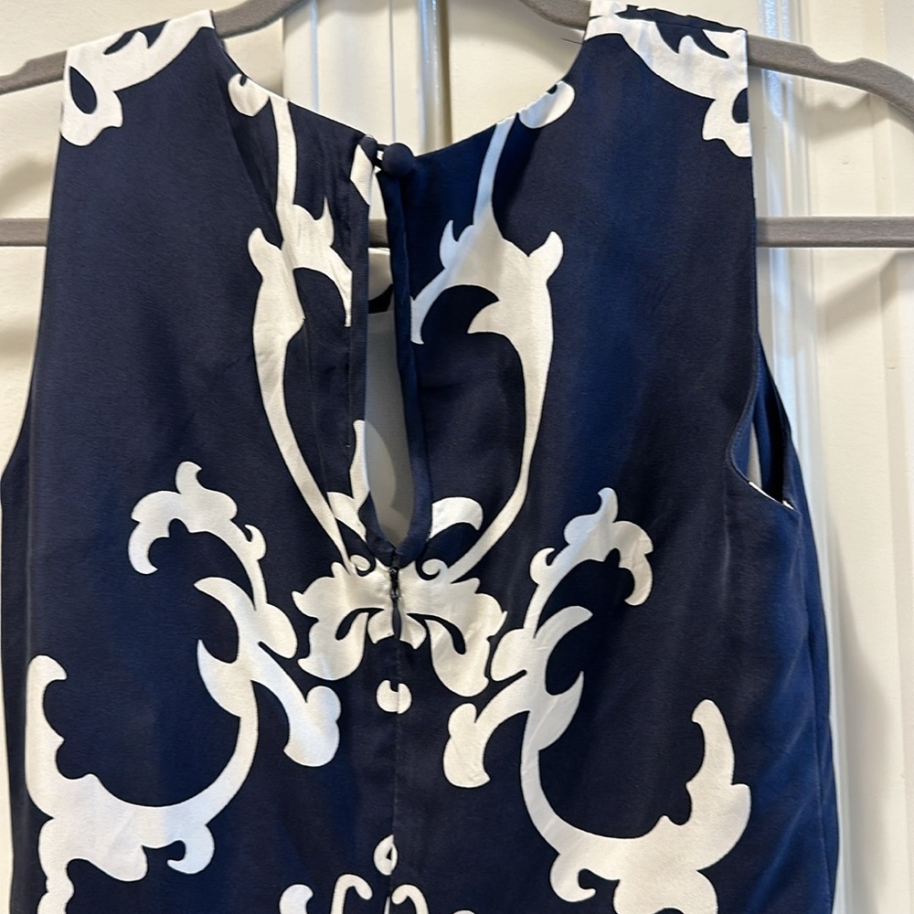 Navy and white business dress - Picture 3 of 5